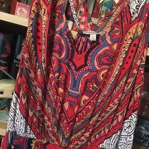 Charlotte Russe maxi print dress